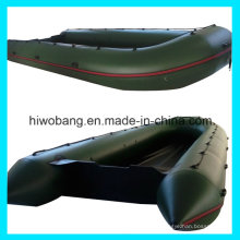 0,9 mm PVC Armee grüne aufblasbare offenen Rettungsboot
